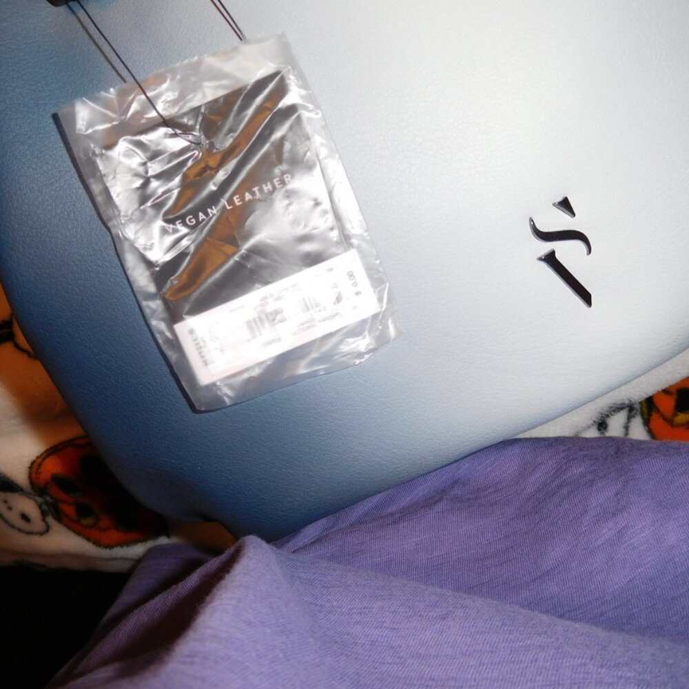 NWT Simply Vera Vera Wang Caitlin Functional Satchel Bag blue tie dye - Picture 2 of 16